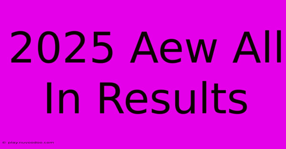 2025 Aew All In Results