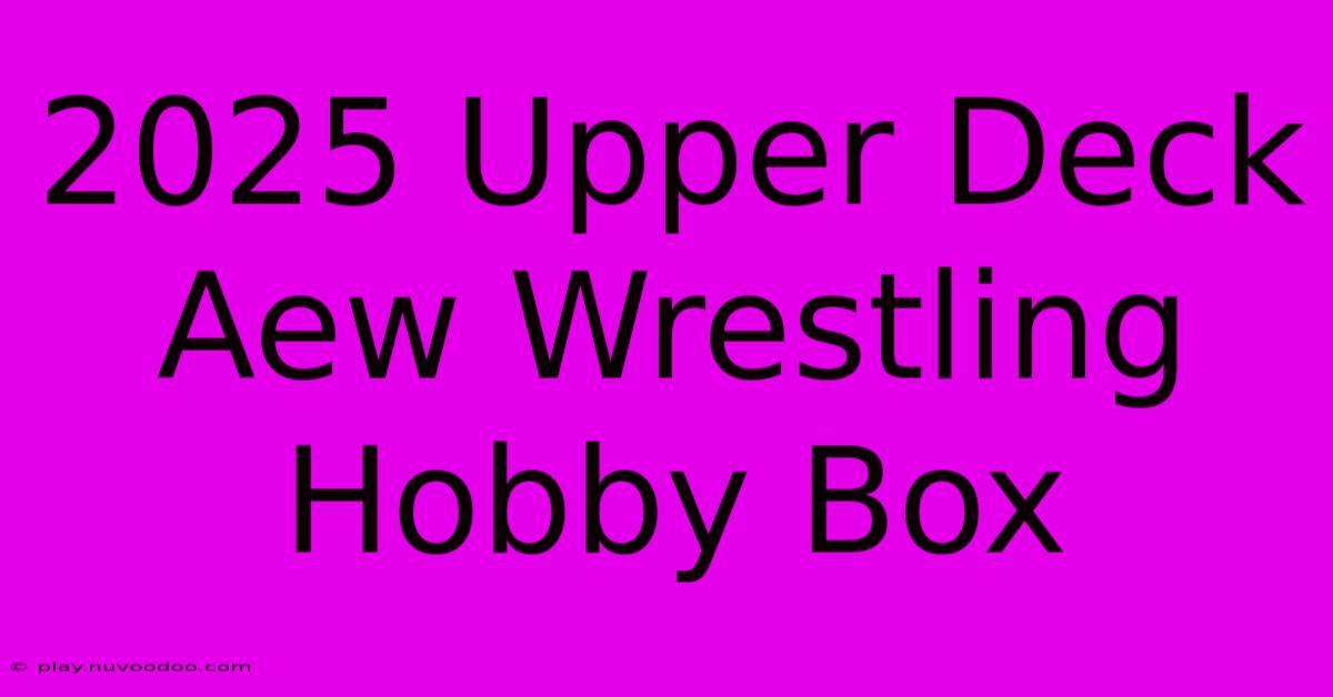 2025 Upper Deck Aew Wrestling Hobby Box