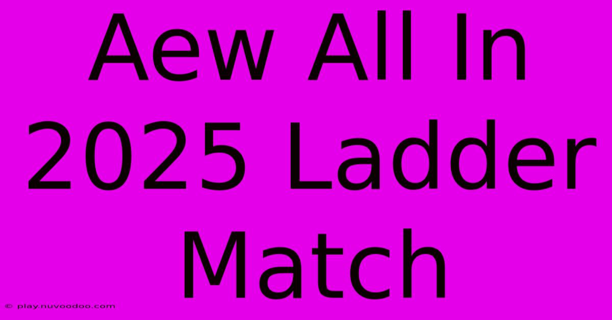 Aew All In 2025 Ladder Match