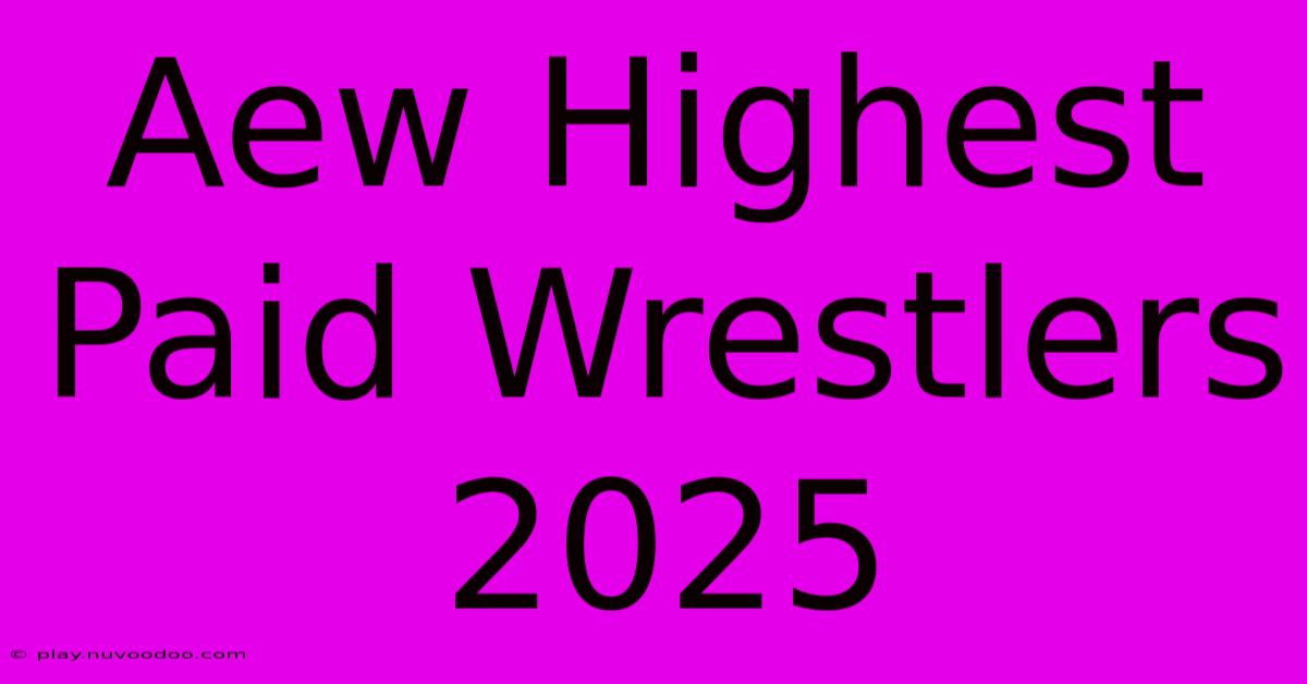 Aew Highest Paid Wrestlers 2025