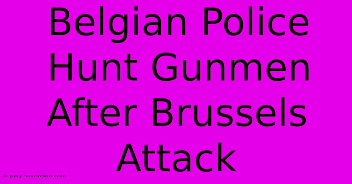 Belgian Police Hunt Gunmen After Brussels Attack