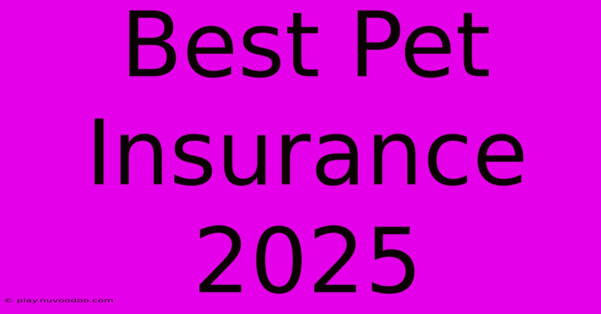 Best Pet Insurance 2025