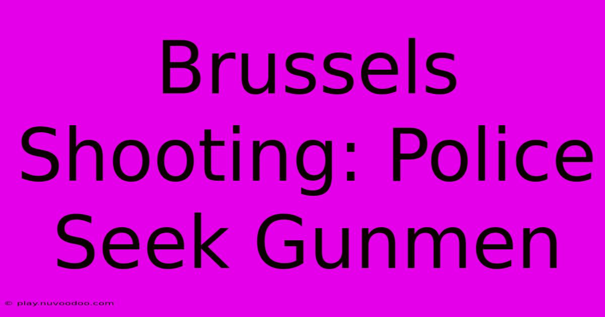 Brussels Shooting: Police Seek Gunmen