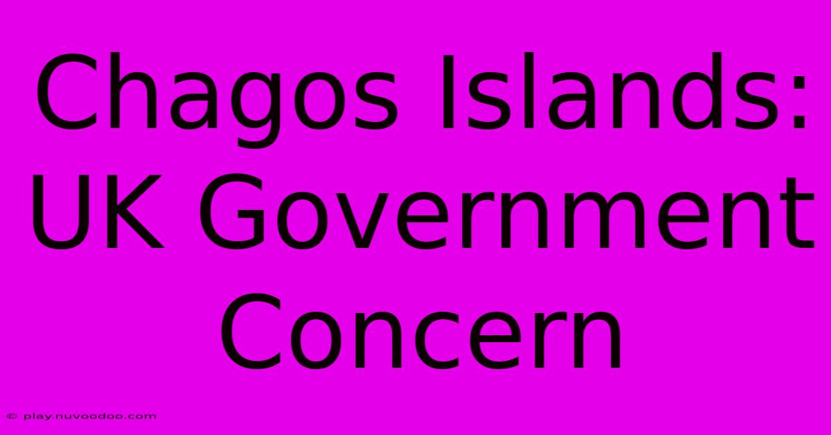 Chagos Islands: UK Government Concern