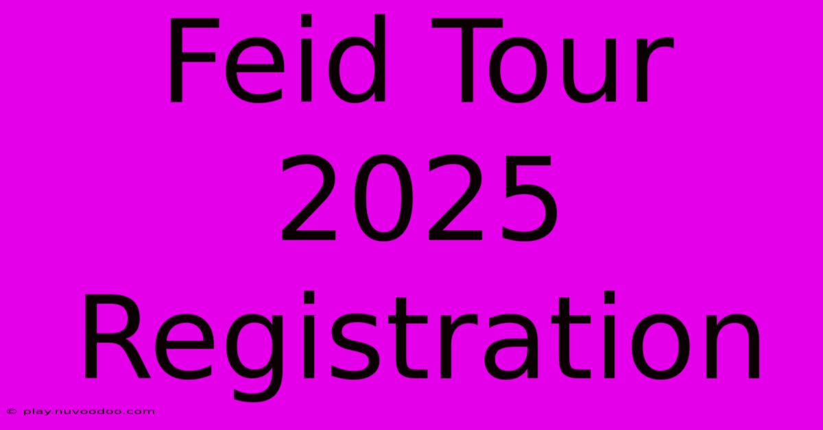 Feid Tour 2025 Registration