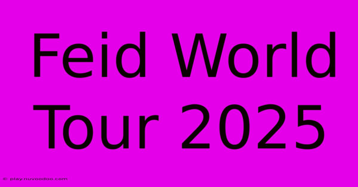 Feid World Tour 2025