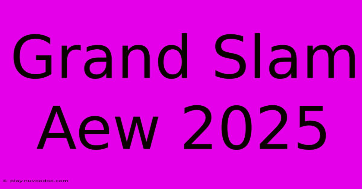 Grand Slam Aew 2025