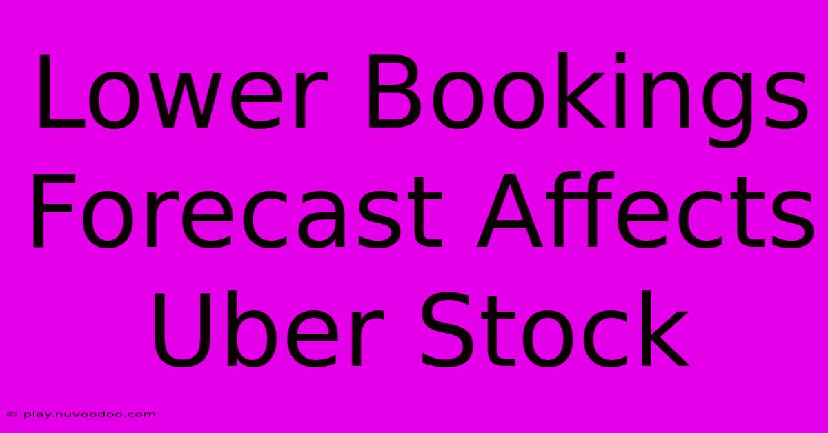 Lower Bookings Forecast Affects Uber Stock