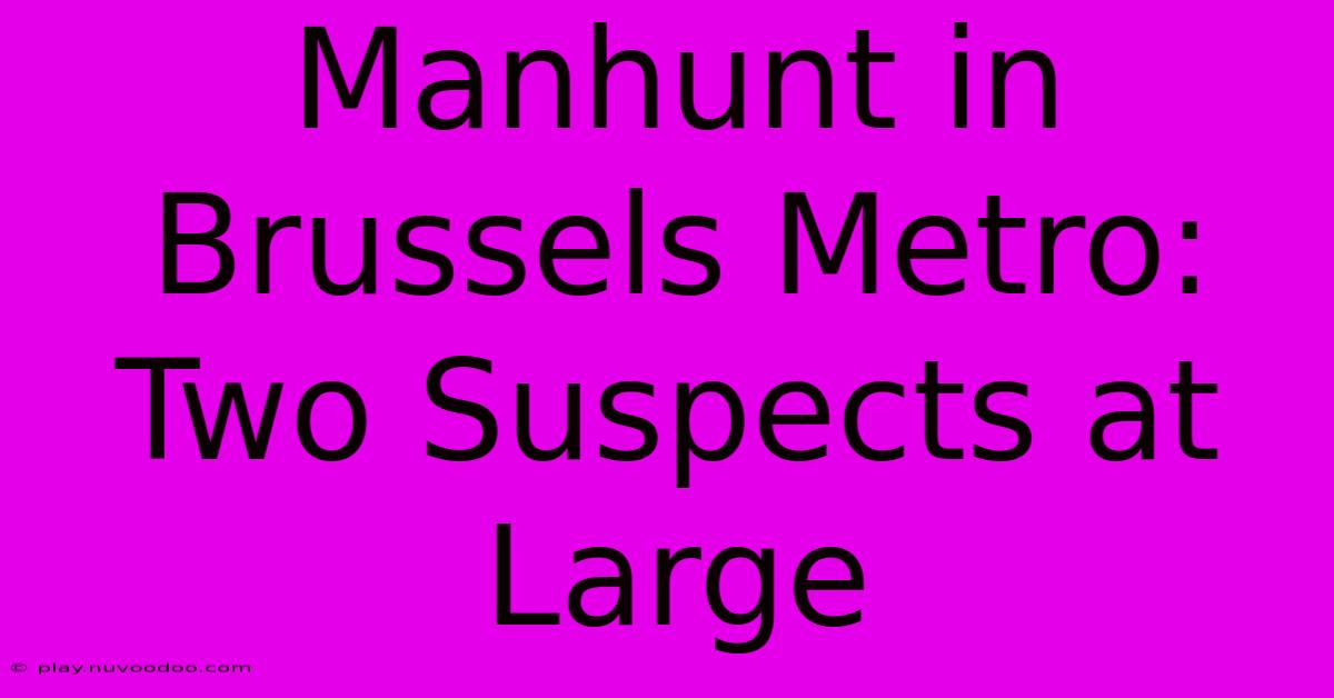 Manhunt In Brussels Metro: Two Suspects At Large