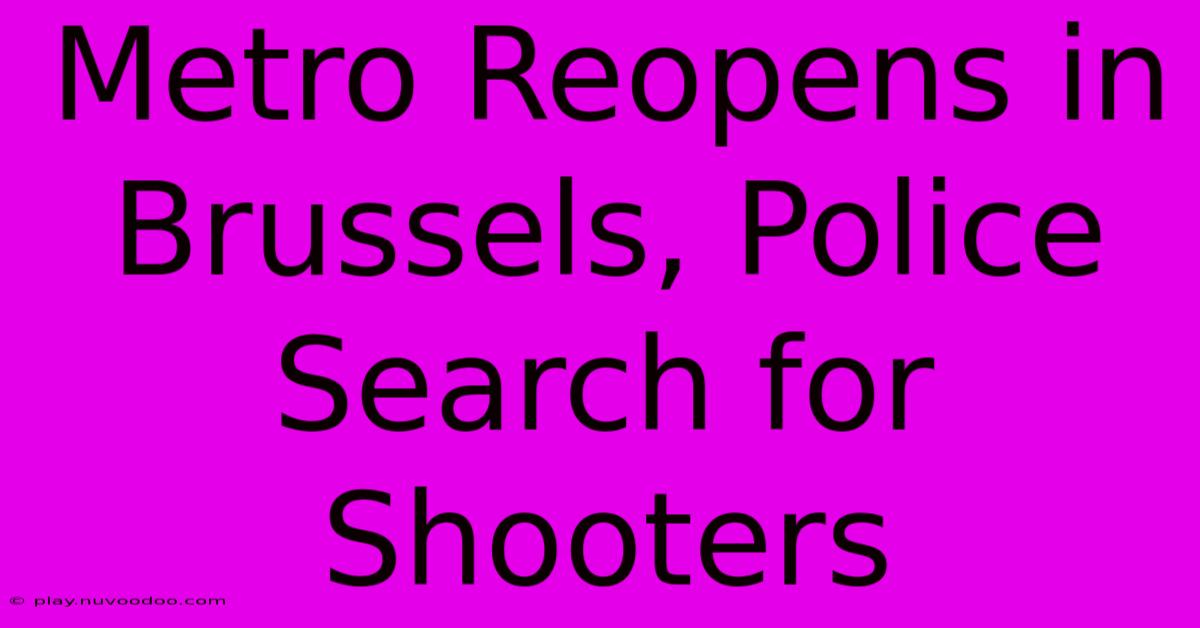 Metro Reopens In Brussels, Police Search For Shooters