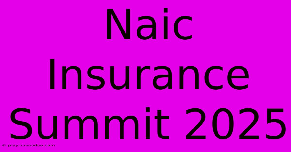 Naic Insurance Summit 2025