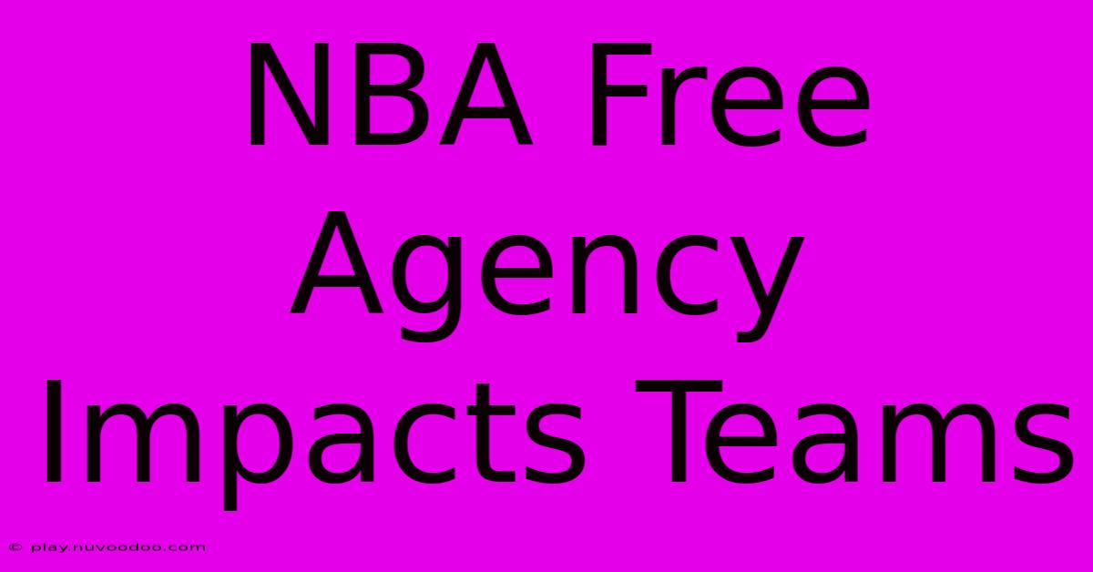 NBA Free Agency Impacts Teams