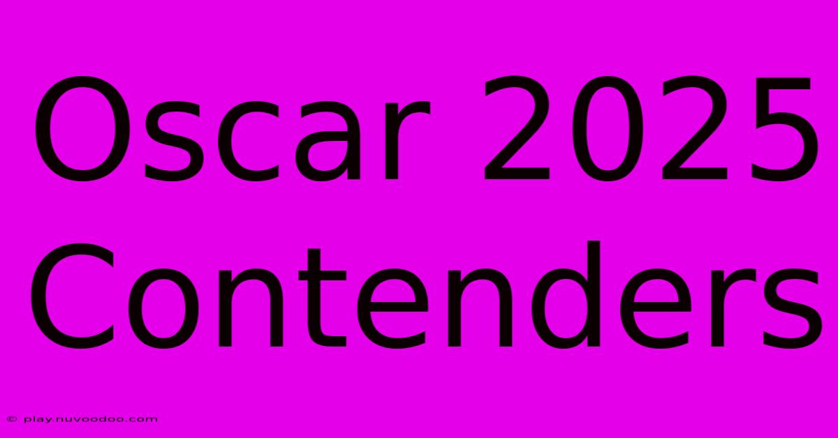 Oscar 2025 Contenders