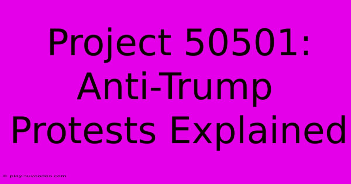 Project 50501: Anti-Trump Protests Explained