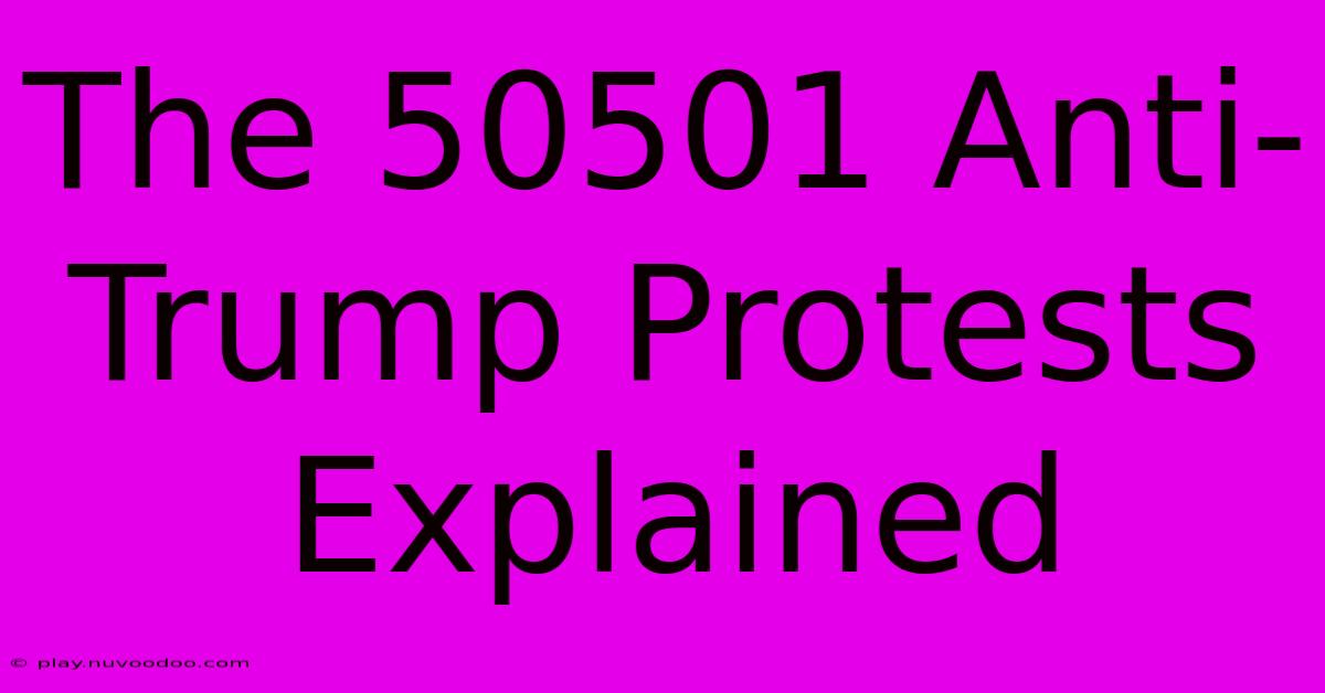 The 50501 Anti-Trump Protests Explained