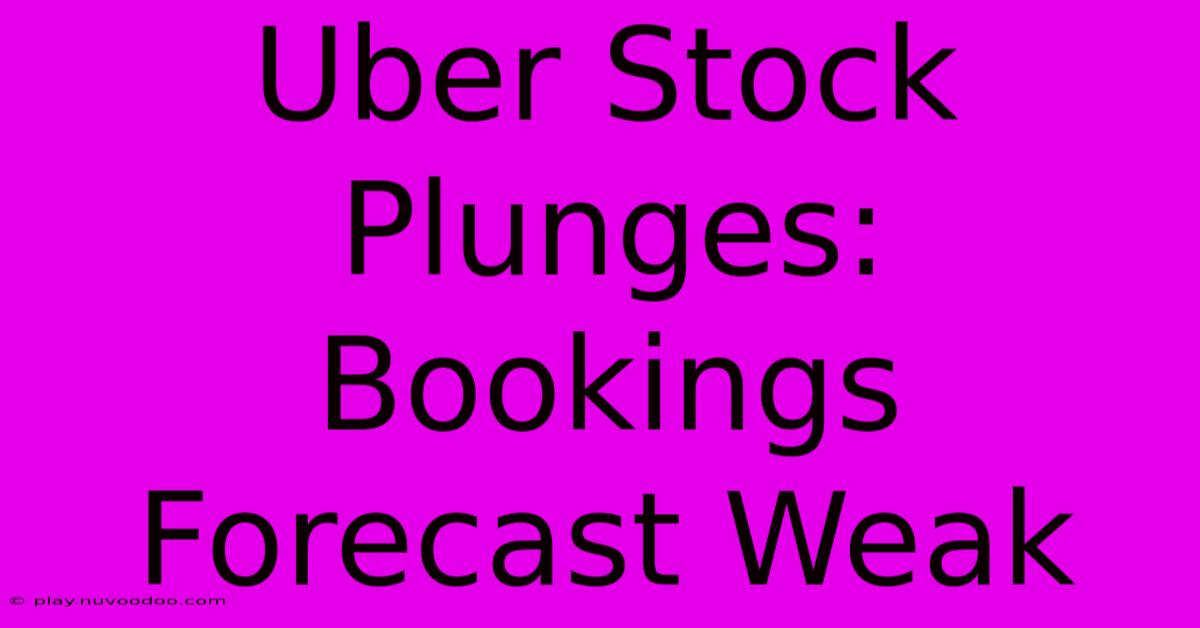 Uber Stock Plunges: Bookings Forecast Weak