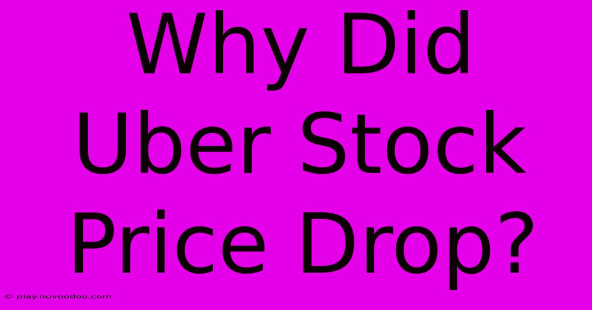 Why Did Uber Stock Price Drop?